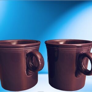 Fiestaware Fiesta 2 Claret Tom & Jerry Coffee Mugs No Signs of Use